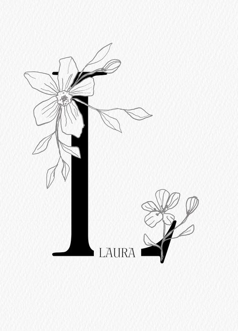 Personalised Illustrated Letter L Birthday Card | Hallmark UK graphicdesigners #restaurant_logo #logotips #designdaily L Calligraphy Letter, Cm Logo Design Letter, L Tattoo Initial, Stylish Alphabets Name, Draw Letters, Wedding Initials Logo, L Monogram, Free Monogram Fonts, L Letter