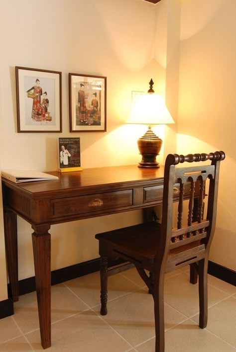 Small Space Study Table, Swathi Reddy, Iranian Design, Student Table, Ethnic Furniture, Wood Furniture Living Room, Study Table Designs, Indian Room Decor, Indian Bedroom Decor