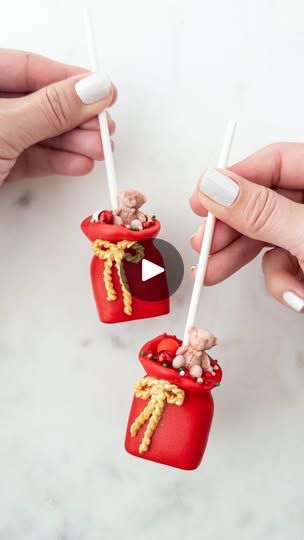 38K views · 4.6K reactions | ✨ Santa sack cakepops are here! 🎅 Use @mylittlecakepopmolds popsicle mold to shape the perfect sack, then make it your own by adding your favorite sprinkles, fondant accents, or royal icing details! Top it off with a gold bow for that magical holiday touch. ✨

Products Featured:
❤️ Popsicle cakepop mold: @mylittlecakepopmolds
❤️ Sweet Shoppe Cardinal Red Melting Wafers: @stoverandcompany
❤️ Sitting Teddy Bear: @mylittlecakepopmolds
❤️ Christmas Sprinkles: @inspiredbyzaraz
💛 Gold Tinker Dust & Rope Mold: @mylittlecakepopmolds

Use code UNFORGEDIBLEART10 for 10% off at @mylittlecakepopmolds 🎁 

#EdibleArt #CakeDecorating #Cakepop #CakePopping #ChristmasTreats #SantaSack #ChristmasCakepops #HolidayBaking #BakingTutorial #ChristmasDessert #cakepops #ChristmasPar Christmas Cakepops, Cakesicles Ideas, Sitting Teddy Bear, Popsicle Mold, Christmas Cake Pops, Cars Birthday Party, Christmas Sprinkles, Baking Tutorial, Popsicle Molds