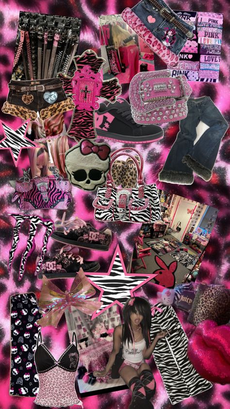 Bling Outfits, Mc Bling, Trashy Mcbling, 2000 Fashion, Scene Fashion, Pink Love, Blur, My Aesthetic, Cute Wallpapers