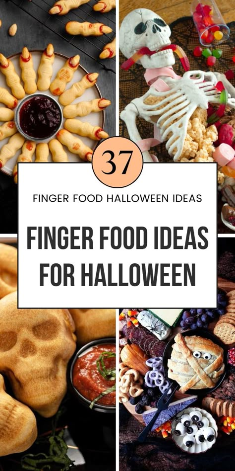 finger food ideas for halloween PIN 1 Finger Hotdogs Halloween, Halloween Appies Snacks, Halloween Party Apps For Adults, Easy Halloween Potluck Ideas Food, Scary Halloween Appetizer Ideas, Halloween Potluck Ideas Food Crockpot, Simple Halloween Finger Foods, Finger Halloween Food, Halloween Lil Smokies