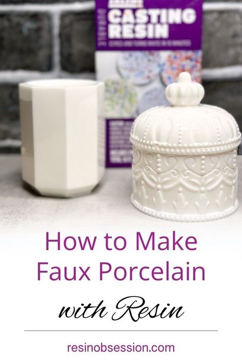 Create the look of real porcelain (for much less $ and no breaks!( with casting resin. Manifesting Candles, Resin Techniques, Resin Tools, Marbles Crafts, Ice Resin, Resin Crafts Tutorial, Resin Work, Casting Resin, Christmas Gifts To Make