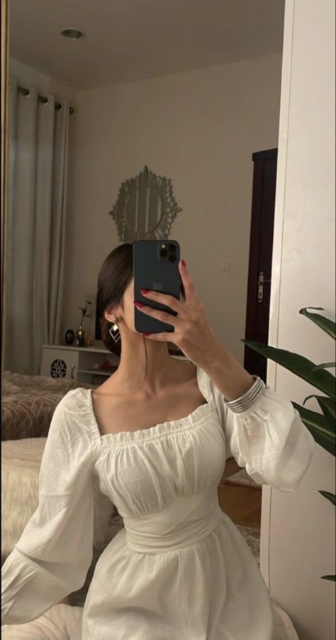 Girls White Dress, Feminine Aesthetic, Dress Girl, Beautiful Picture, Desi Fashion, Pretty Selfies, Most Expensive, Teen Fashion Outfits, Classy Dress