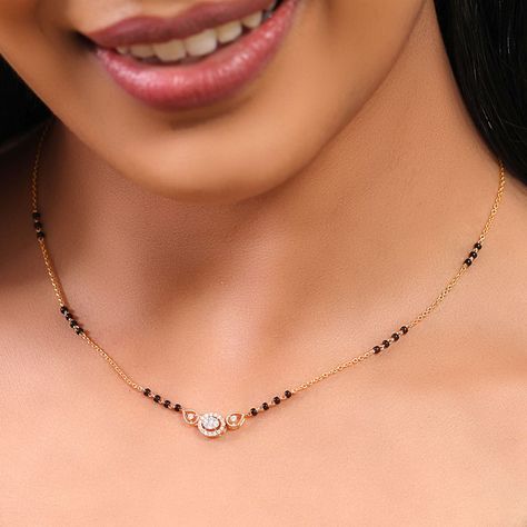 35+ Latest Short Mangalsutra Designs For Modern Brides - ShaadiWish Mnglsutr Design, Modern Mangalsutra Designs, Mangalsutra Chain, Black Beads Mangalsutra, Black Beads Mangalsutra Design, Diamond Pendants Designs, Diamond Mangalsutra, Gold Mangalsutra Designs, Gold Bridal Jewellery Sets