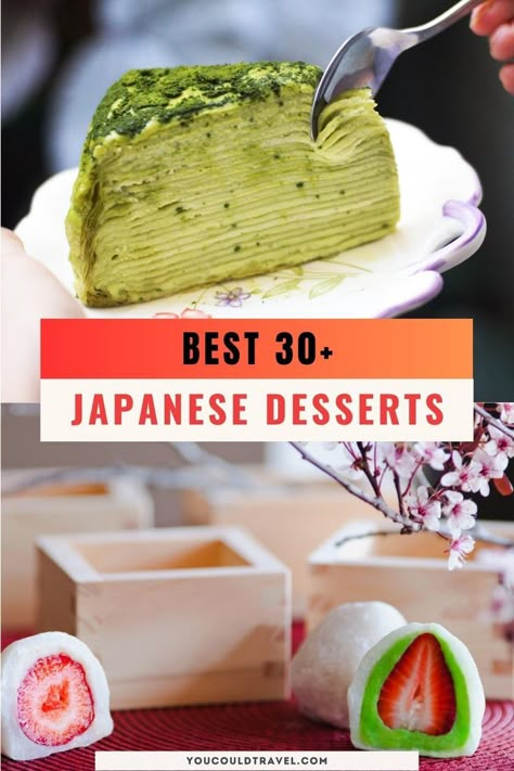 Best Japanese Desserts, Japanese Inspired Desserts, Traditional Japanese Desserts, Japanese Deserts Recipe, Japanese Dessert Aesthetic, Easy Japanese Dessert, Japanese Sweets Recipe, Japanese Cake Roll, Mizu Yokan