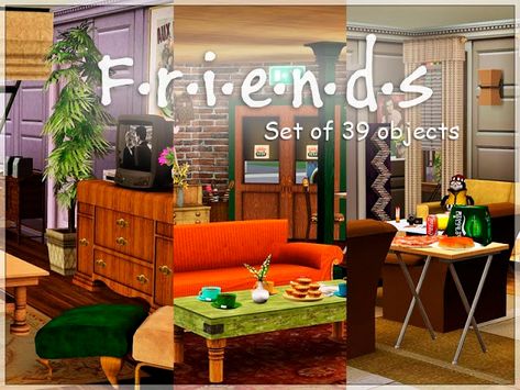 Friends Set - Objects, House and Sims models - The Sims 3 Catalog Sims 4 Maxis Match Furniture, Sims 3cc, Maxis Match Furniture, Sims 4 Cc Collection, Sims4 Furniture, Sims3 Cc, Sims4 Build, Roommate Decor, Sims Home