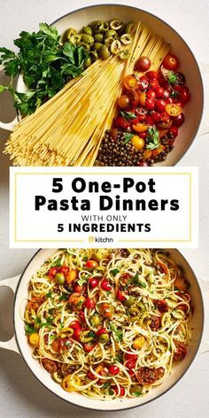 One-Pot Pasta Recipes - Easy Pot Pasta Meal Ideas | Kitchn Healthy Stew, Types Of Pasta, Recipes Only, Healthy One Pot Meals, Resep Pasta, One Pot Pasta Recipes, Pasta Dinners, One Pot Pasta, Easy Pasta Recipes