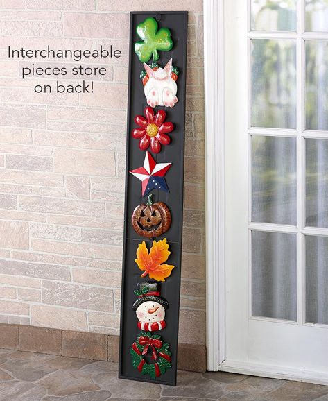 Interchangeable Welcome Sign, Welcome Front Door, Interchangeable Sign, Outdoor Welcome Sign, Front Porch Signs, Wooden Welcome Signs, Patio Wall, Word Signs, Lakeside Collection