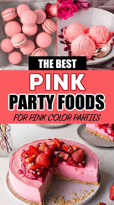 34 Pretty-in-Pink Party Foods and Drinks Pink Party Appetizers, Pink Themed Appetizers, Pink Food Board Ideas, Red Colored Appetizers, Pink Appetizers Appetizer Ideas, Pretty In Pink Party Ideas, Pink Party Activities, Pink Food Party, Pink Foods For Party Savory