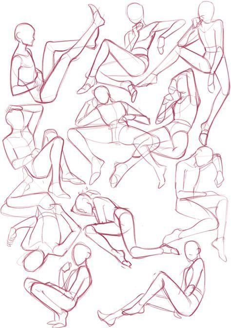 Sitting Reference Pose, Relaxed Pose, Sitting Pose, Body Reference Drawing, 캐릭터 드로잉, Drawing Refs, Tutorials Drawing, Figure Drawing Reference, Poses References