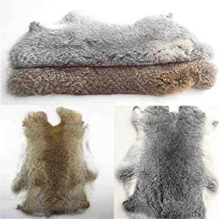 Amazon.com Gray Rabbit, Leather Hides, Ren Fest, Fur Slippers, Leather Hide, Natural Tan, Tan Skin, Real Fur, Rabbit Fur