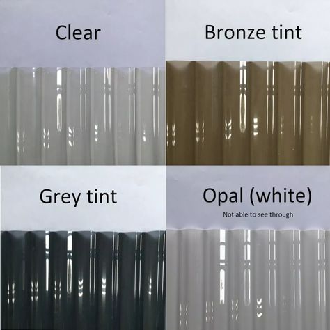 Tinted Polycarbonate Roof Panels, Polycarbonate Roof Design, Clear Roofing, Clear Roof Panels, Corrugated Plastic Roofing, Camper Trailer Ideas, Pergola Porch, Sliding Roof, Wet Kitchen