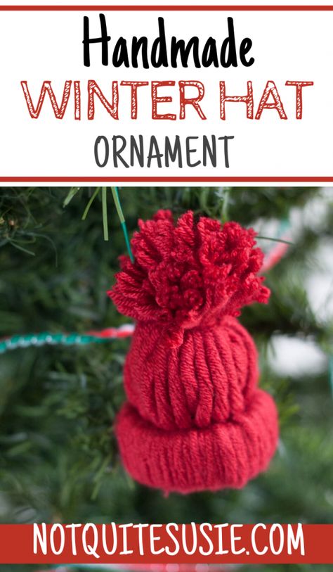 Love making unique and personalized handmade ornaments with your kids? This easy rustic DIY winter hat ornament is adorable and so fun to make for Christmas! Stocking Cap Ornament, Stuffed Ornaments Diy, Beanie Ornament Diy, Winter Hat Ornaments Diy, Diy Hockey Ornaments, Hockey Ornaments Diy, Fcs Teacher, Winter Hat Craft, Diy Christmas Ornaments Rustic