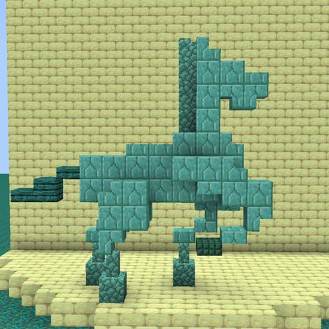 Unicorn Minecraft Build, Hammer And Sickle Minecraft Banner, Minecraft Animal Sculpture, Minecraft Llama Statue, Minecraft Tiny Statue, Minecraft Small Dragon Statue, Giant Minecraft House, Minecraft Statues Small Easy, Minecraft Trident Statue