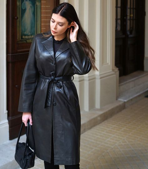 Long leather coat