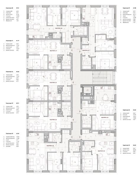 Residential complex in Lviv, UA on Behance Residential Plan Architecture, 1br Apartment Ideas, One Bedroom Apartment Ideas Floor Plans, Apartment Complex Layout, Residential Complex Plan, Residential Building Floor Plan, Apartment Plans Architecture, Apartment Complex Floor Plan, Residential Complex Architecture