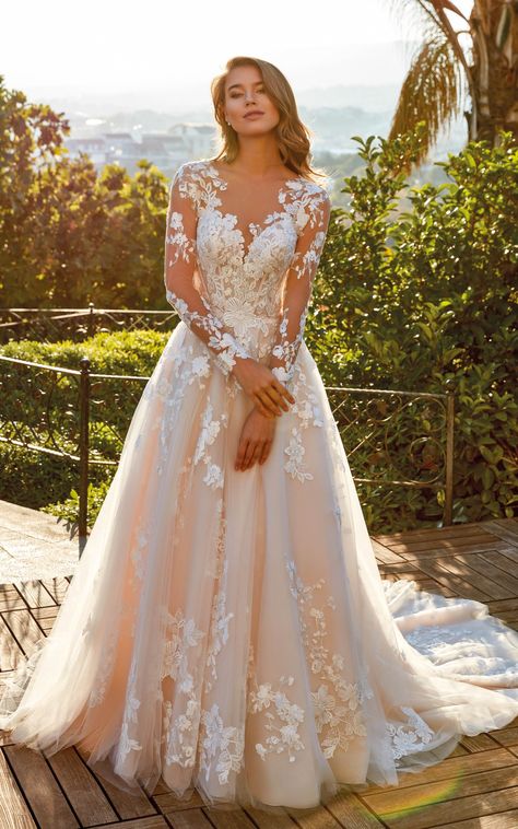 Ivory Lace Wedding Dress With Sleeves, Wedding Dresses Lace Sleeves Ballgown, Long Sleeve Wedding Dress Ivory, Princess Wedding Dresses Sleeves, A Line Wedding Dress With Lace Sleeves, Wedding Dress With Long Sleeves Lace, Ivory Wedding Dress Long Sleeve, Lace With Sleeves Wedding Dress, Pretty Lace Wedding Dresses