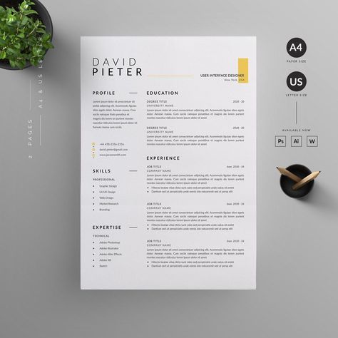 Cv Portfolio, Web Design Inspiration Portfolio, Cv Design Professional, Cv Inspiration, Resume References, Resume Writing Services, Downloadable Resume Template, Cv Design, Letterhead Design