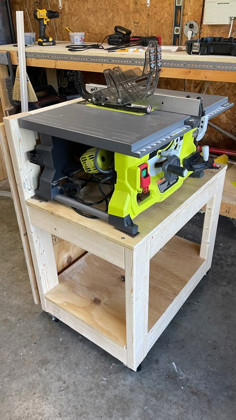 Portable Table Saw Cart, Diy Moveable Work Bench, Mitre Saw Table Saw Station, Mitre Saw Stand Diy, Jig Saw Table Diy, Small Table Saw Station, Folding Table Saw Station, Diy Workshop Table, Table Saw And Miter Saw Workbench