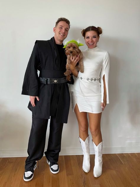 Star Wars Couple Costume, Disney Couple Costumes, Star Wars Outfit, Star Wars Halloween Costumes, Halloween Coustumes, Star Wars Halloween, Fantasia Disney, Pretty Halloween Costumes, Duo Halloween Costumes