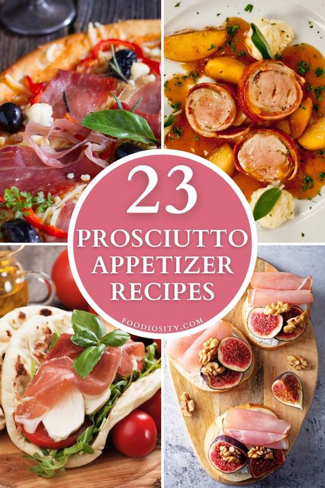 Prosciutto Appetizer Recipes, Thanks Giving Recipes, Party Food Sandwiches, Prosciutto Appetizer, Fancy Appetizer Recipes, Sandwiches Appetizers, Prosciutto Recipes, Easy Finger Foods, Cheese Stuffed Mushrooms