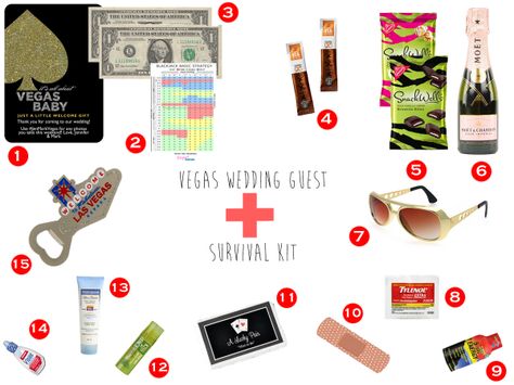 Little Vegas Wedding | For the Guests: Vegas Wedding Survival Kit | http://www.littlevegaswedding.com Wedding Survival Kit, Vegas Wedding Favors, Wedding In Vegas, Wedding Survival Kits, Vegas Gifts, Vegas Wedding Ideas, Survival Kit Gifts, Wedding October, Vegas Bachelorette