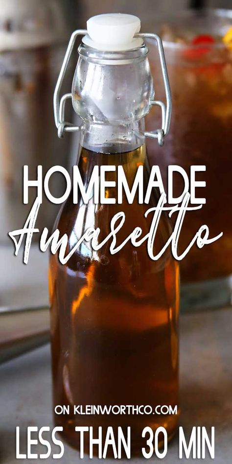 Homemade Brandy, Amaretto Recipes, Homemade Amaretto, Amaretto Drinks Recipes, Amaretto Recipe, Amaretto Drinks, Homemade Booze, Homemade Liqueur Recipes, Brandy Recipe