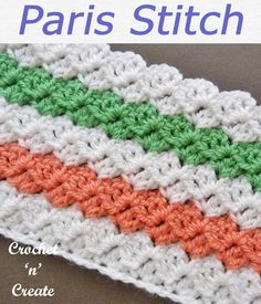 Crochet Stitches - Free Crochet Tutorials-Pictorials on Crochet 'n' Create Paris Stitch Crochet, Crocheting Stitches, Free Crochet Tutorials, Different Crochet Stitches, Crochet Unique, Dishcloth Crochet Pattern, Crochet Stitches For Blankets, Confection Au Crochet, Crochet Stitches Free