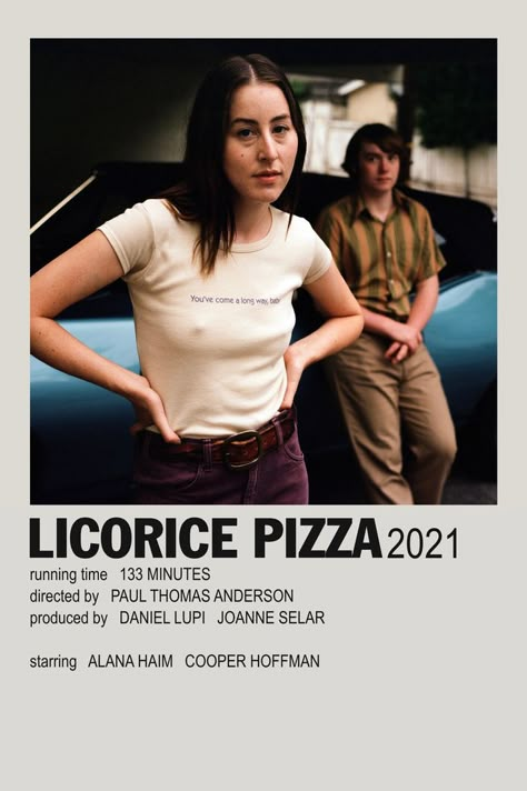 Licorice Pizza Movie Poster, Licorice Pizza Poster, Licorice Pizza Aesthetic, Licorice Pizza, Movie Character Posters, Minimalist Polaroid Poster, Pizza Poster, Movie Recs, Classic Films Posters