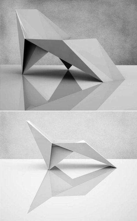 Architectural Origami, Architecture Origami, Origami Furniture, Folding Architecture, Geometric Furniture, Origami Architecture, Paper Architecture, Tropical Architecture, Architecture Design Sketch