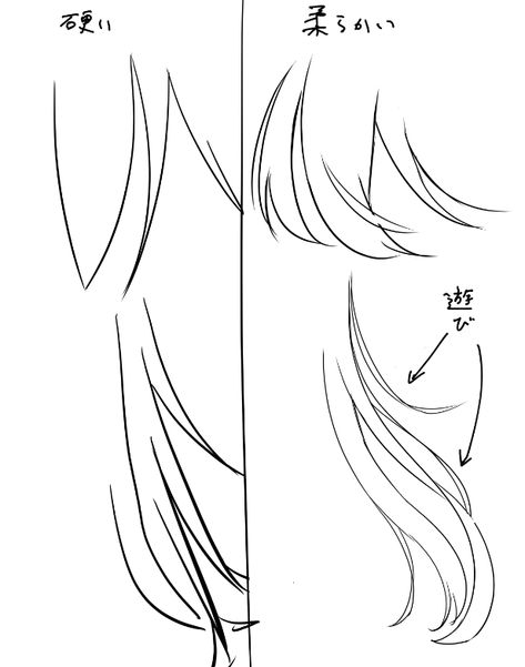 How To Draw Back Hair, How To Hair Drawing, Hair Practice Drawing, Art Tips Hair, Hair Strands Drawing, Hair Down Drawing, Art Hair Reference, Hair Tutorial Art, Hair Art Ideas