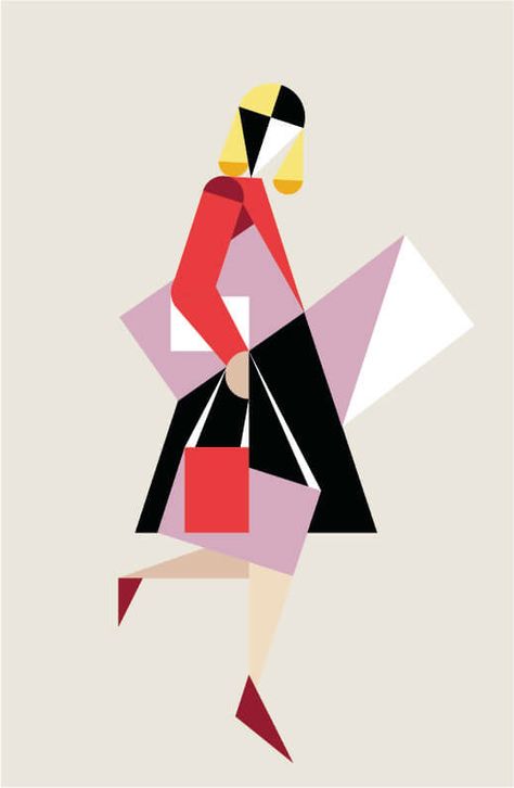 Geometric Illustrations on Behance Geometric Art Simple, Elements Of Design Shape, Geometric People, Colorful Combinations, Form In Art, Geometric Artists, Geometric Shapes Design, Geometric Illustration, Illustration Series