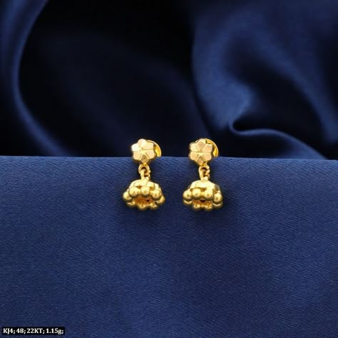 1gram Gold Earrings With Price, Kids Earrings Gold Indian, Small Jhumkas Gold, Eyerings Gold Design, Small Gold Earrings Designs, Gold Earrings With Price, Silver God Idols, Pearl Bridal Jewelry Sets, Small Gold Earrings