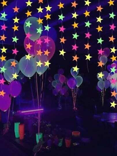 2023 Party Themes, Glow In The Dark Party Ideas For Adults, Glow In The Dark Prom, Glow In The Dark Pool Party Ideas, Neon Glow In The Dark Party Ideas, Glow In The Dark Birthday Party, Small Bday Party Ideas, Rave Theme Party, Euphoria Aesthetic Party