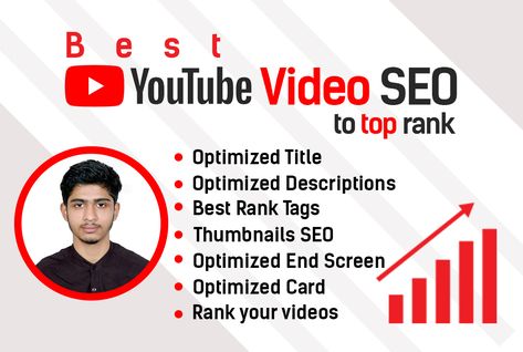 Are you looking for a YouTube video SEO expert? I am ready to best youtube video SEO to top rank. why will rank your video? best title selection with include best keywords optimized description with high volume and low competition keyword add some relevant hashtags end of the description 100% follow yutub algorithm and terms of services tags/hashtags Research meta tag optimized Optimize For Top Ranking Improve Search engine Score 60+ Add End Screen Youtube Video Seo, Youtube Marketing Strategy, Youtube Facts, Top Rank, Yamaha R15, Youtube Promotion, Youtube Seo, Youtube Success, Christmas Promotion