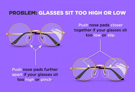 Slipping and Sliding? How to Adjust Your Glasses at Home - EZOnTheEyes Adjusting Glasses, Diy Glasses, Face Jewelry, Plastic Glasses, Face Jewellery, Flat Nose, Metal Glasses, Cool Sunglasses, Glasses Online