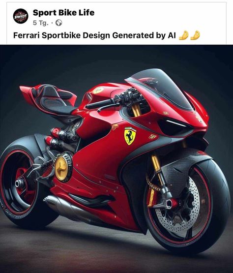 Ferrari Bike, Concept Motorcycles Sketches, Moped Motorcycle, Ducati Supersport, Custom Bikes Cafe Racers, Ducati 916, Bike Concept, Motorcross Bike, Ferrari Scuderia