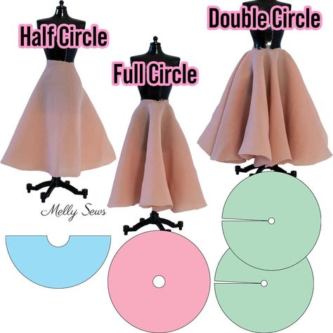 Making A Circle Skirt, Circle Skirt Free Pattern, Sewing A Circle Skirt, 1/4 Circle Skirt, How To Sew A Circle Skirt, Spiral Skirt Pattern, Long Circle Skirt Pattern, Puffy Skirt Pattern, How To Make A Circle Skirt