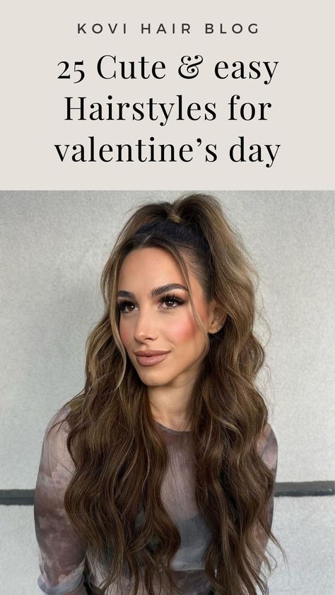 Looking for a cute and easy Valentine's Day hairstyle? Look no further! This collection of 25 hairstyles is perfect for any hair type and skill level. Whether you're looking for something romantic, flirty, or elegant, you're sure to find a hairstyle here that you'll love.

#valentinesday #hairstyles #valentinesdayhairstyles #hair #hairinspo https://whispers-in-the-wind.com/stunning-date-night-beauty-ideas-perfect-your-look/?25-cute-easy-valentines-day-hairstyles Long Hairstyles For Going Out, Easy Evening Hairstyles For Long Hair, Long Hairstyles For Night Out, Date Night Long Hairstyles, Date Hairstyles Medium, New Years Eve Hairstyles For Medium Hair, New Year’s Eve Hair Look, Hair Styles For Night Out, Cute Date Night Hairstyles