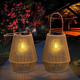 Rattan Lampe, Solar Lanterns Outdoor, Outdoor Solar Lamps, Solar Hanging Lanterns, Hanging Solar Lights, Balkon Decor, Outdoor Lantern Lighting, Lampe Decoration, Solar Lanterns