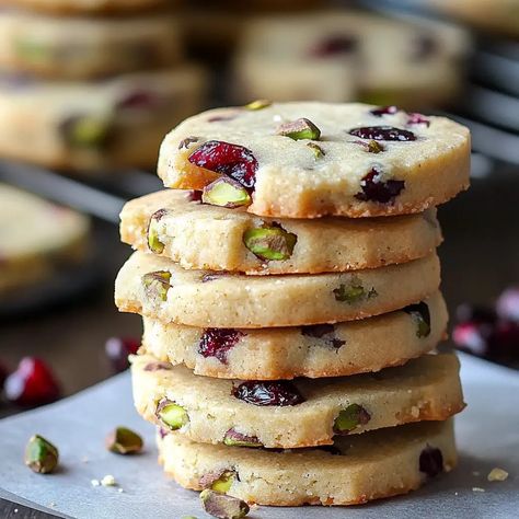 Cranberry Pistachio Shortbread Cookies Recipe Pistachio Cranberry Cookies, Cranberry Pistachio Shortbread Cookies, Pistachio Cookies Recipe, Cranberry Pistachio Shortbread, Pistachio Shortbread Cookies, Cranberry Pistachio Cookies, Best Shortbread Cookie Recipe, Cranberry Shortbread Cookies, Cranberry Shortbread