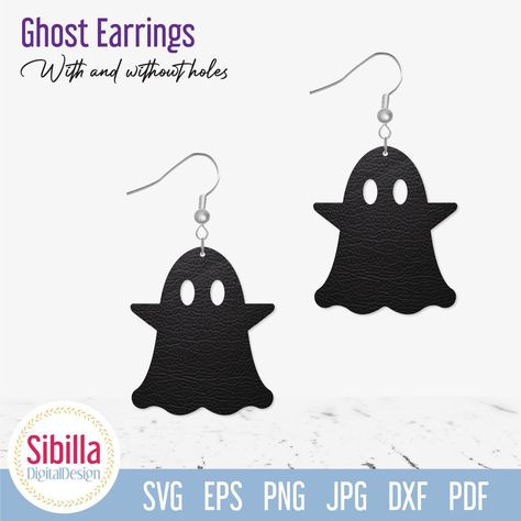 Explore our collection of ghost earring SVG files designed for faux leather and felt crafting. Perfect for DIY enthusiasts looking to create unique accessories this Halloween! Ghost Earring, Faux Leather Earrings Svg, Foam Earrings, Earring Svg Files, Laser Cut Halloween, Felt Earrings, Felted Earrings, Earrings Svg, Earring Svg