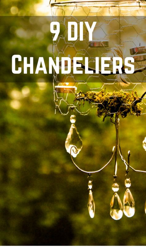 DIY Chandelier Diy Outside Chandelier, Upcycle Chandelier Diy, Greenhouse Chandelier, Diy Chandelier Ideas Upcycling, Diy Outdoor Chandelier, Upcycled Chandelier, Diy Chandelier Ideas, Ikea Chandelier, Homemade Chandelier