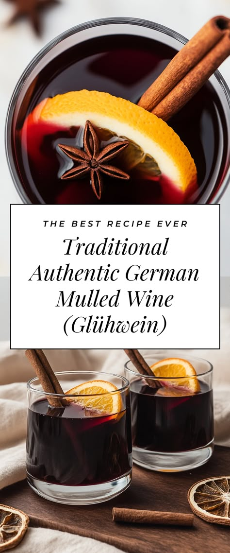 Image for Traditional Authentic German Mulled Wine (Glühwein) German Hot Wine Recipe, Holiday Mulled Wine, Milled Wine Recipe, Mulled Wine Spice Recipe, Thanksgiving Mulled Wine, Muller Wine Recipe, Warm Wine Recipe, German Mulled Wine, Mulled Wine With Brandy