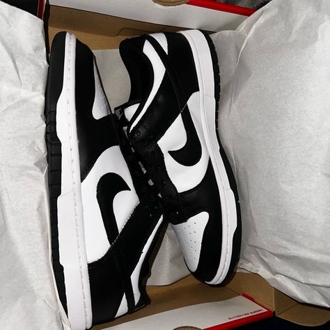 Nike Panda Dunks US10.5 Dunks Black, Nike Panda Dunks, Nike Panda, Panda Dunks, Black And White Trainers, Trendy Shoes Sneakers, All Nike Shoes, Hype Shoes, Swag Shoes