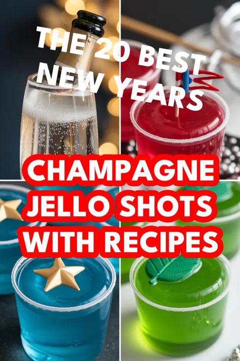 A photo of a New Years Champagne Jello Shots Jello Shots Champagne, New Year Jello Shot Recipes, Mimosa Jello Shots Recipes, Jello Shots For New Years Eve, New Year’s Eve Pudding Shots, New Year Jello Shots, New Years Shots Ideas, New Years Pudding Shots, New Years Jello Shots Recipe