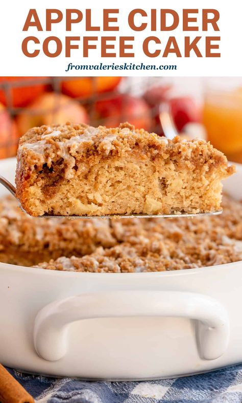 Apple Cider Crumb Cake, Apple Cider Coffee Cake Recipe, Coffee Apple Cake, Apple Cider Dump Cake, Easy Apple Cider Cake, Apple Cider Poke Cake, Desserts Using Apple Cider, Apple Cider Treats, Apple Cider Breakfast Recipes