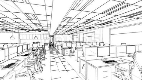 Office Concept Art, Office Interior Sketch, Sketch Office, Office Sketch, Perspective Study, Perspective Practice, Small Office Interior Design, Interior Architecture Sketch, Perspective Design