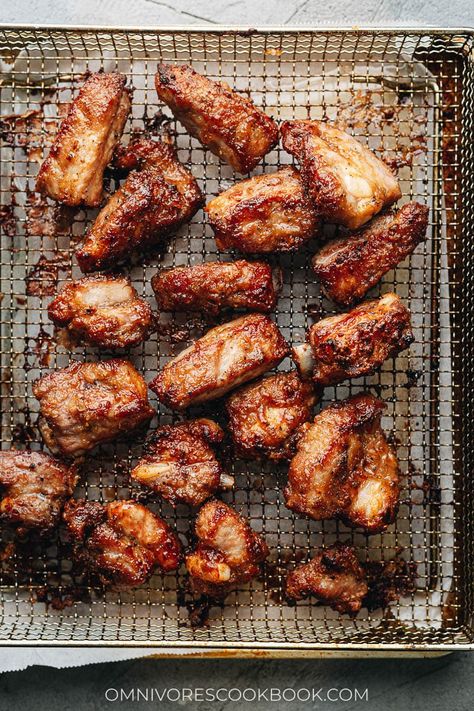 Garlic And Soy Sticky Ribs Food Network, Rib Tips Recipe Air Fryer, Garlic Dry Ribs, Pork Back Ribs Air Fryer, Garlic Ribs Chinese, Honey Garlic Spare Ribs Chinese, Air Fryer Pork Riblets, Air Fryer Dry Ribs, Air Fryer Riblets