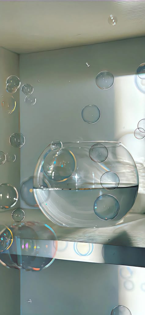 Aesthetic Bubble Wallpaper, Pretty Lock Screens Aesthetic, Bubbles Wallpaper Aesthetic, Light Phone Wallpaper, Wallpapers Water, Clear Wallpaper, Bubble Wallpapers, Bubble Wallpaper, Glass Wallpaper